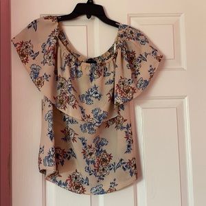 Off the shoulder floral blouse